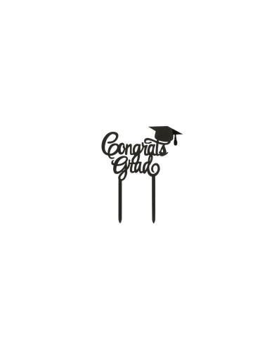 354114 - CAKE TOPPER GRADUAÇÃO 13,2 X 11,3 CM
