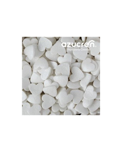 AZ01385 - CORAÇÕES EM AÇÚCAR BRANCOS 700 GR (SEM E171)