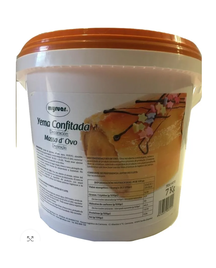 MASSA DE OVO DECORAÇÃO 1 X 7 KG