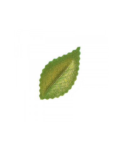 126074 - FOLHAS OBREIA VERDE METALIZADA 4,2 CM C/400