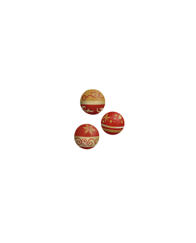 427989 - BOLAS NATAL CHOCO BRANCO O Ø 27MM (40 UNID)