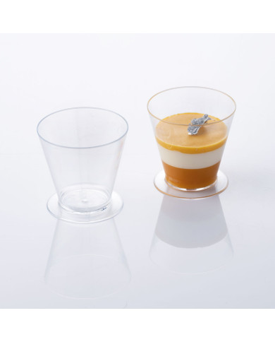 CONE-SHAPED SMALL GLASS 135 ML 100 PCS - PMOCO002