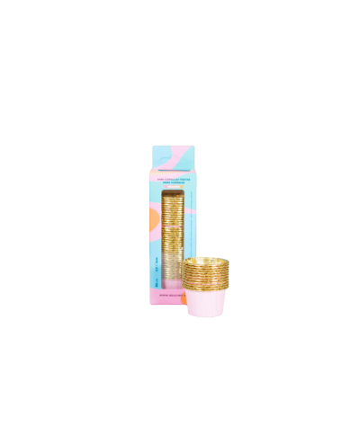 AZ01792 - 50 MIN CAPSULAS BRANCO/OURO 3.5 CM