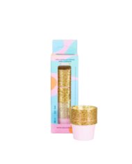 AZ01792 - 50 MIN CAPSULAS BRANCO/OURO 3.5 CM