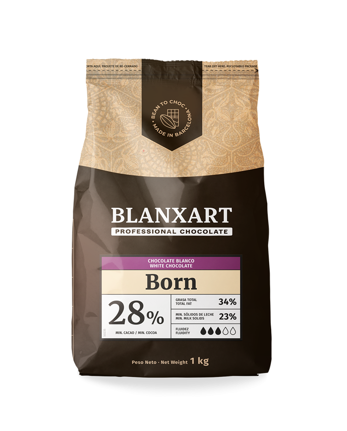 CHOCOLATE PURO BRANCO BLANXART BORN 1 KG