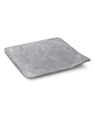540027 - TRAVESSA EFEITO PEDRA COR GRIS 24X24CM