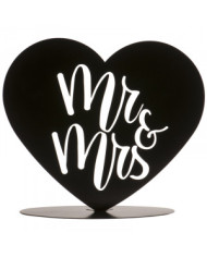 TOPPER BODA METAL NEGRO MR & MRS - 305098