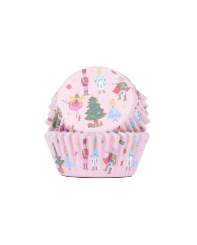 BC853 - CUPSULAS CUPCAKE BONECOS NATALICIOS 30 UN