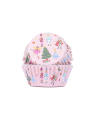 BC853 - CUPSULAS CUPCAKE BONECOS NATALICIOS 30 UN