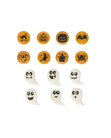 205130 - FANTASMAS E CALABAZAS (36+36) AÇUCAR 2D 2CM