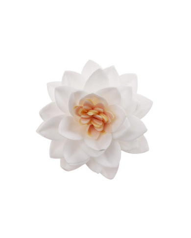 126155 - FLOR OBREIA LOTUS BRANCA 7CM (15)