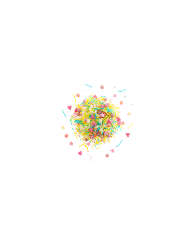 BLISTER MIX AÇÚCAR CORAÇÕES E ESTRELAS COLORIDAS 56 GR - 230068