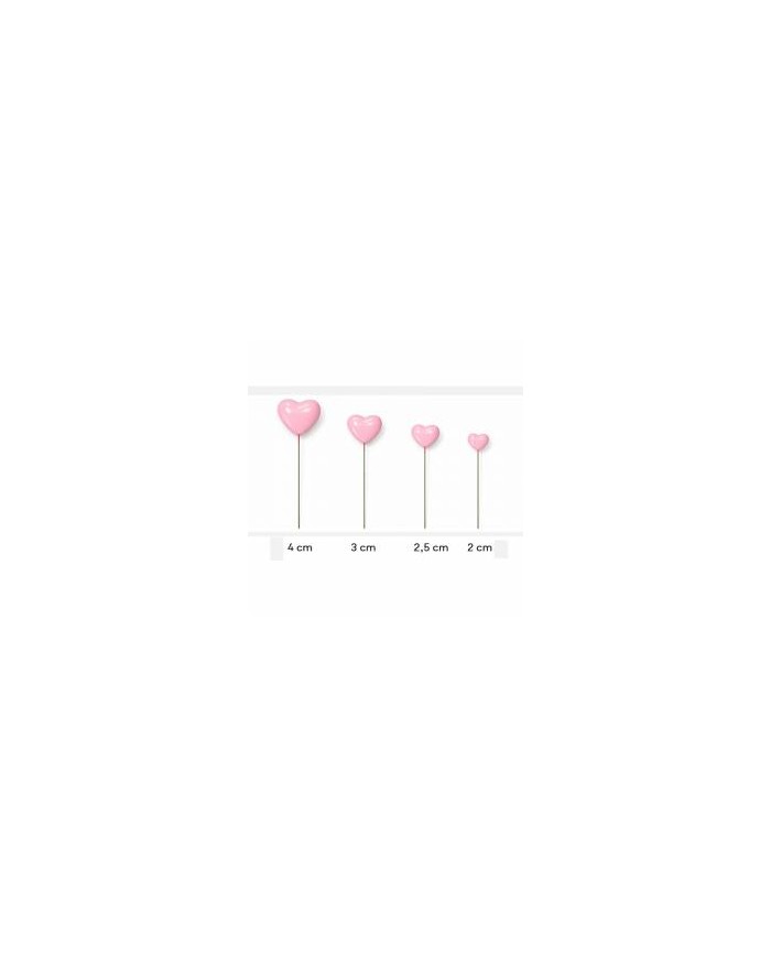 AZ02041 - KIT 20 CORAÇÕES ROSA DECORATIVOS