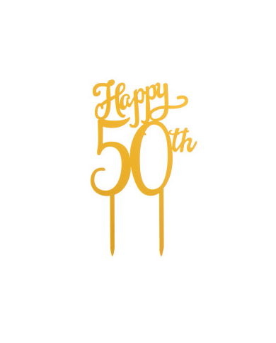 354106 - TOPPER 50º ANIVERSÁRIO 16X10CM