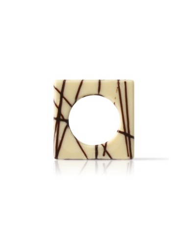 427926 - QUADRADO CHOC BRANCO RAYAS NEGRO