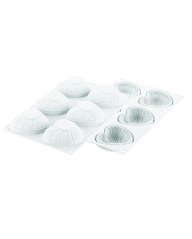 MF11148 - MOLDE SILIKOMART 6 CORAÇÕES