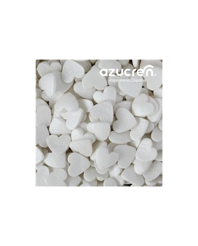 AZ01384 - CORAÇÕES EM AÇÚCAR BRANCOS 60 GR (SEM E171)