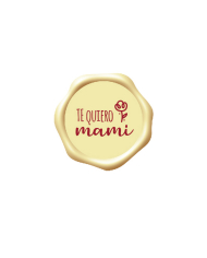 428102 - PLACA DE CHOCOLATE BLANCO TE QUIERO MAMI Ø 3,4 CM (96UN)