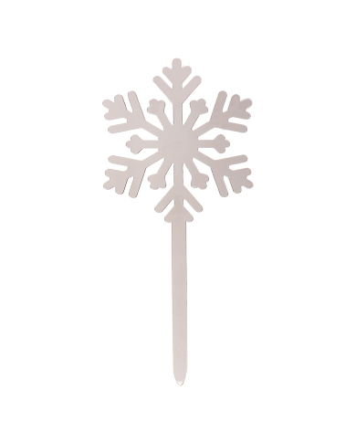 354188 - CAKE TOPPER FLOCO DE NEVE BRANCO