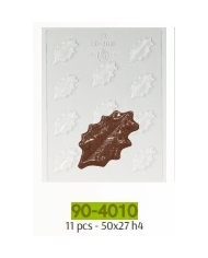 POLYETHYLENE MOULD SINGLE HOLLY LEAF 90-4010