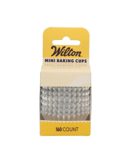 DE84645 - MINI CÁPSULAS METALIZADAS  PRATA WILTON (160 UNID)