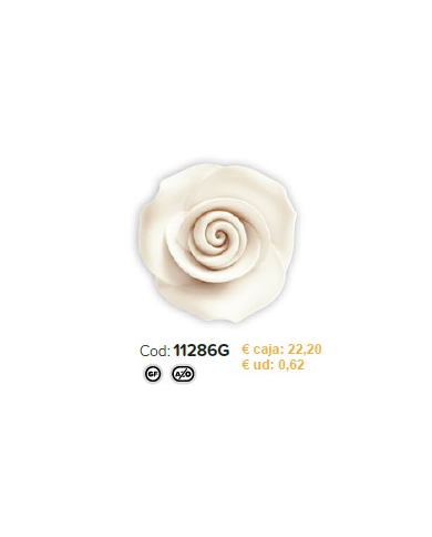 ROSA D3,3CM AÇÚCAR BRANCA - REFª 11286G