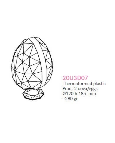20U3D07 - MOLDE OVO DIAMOND PACK 2 PCS