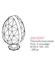 20U3D07 - MOLDE OVO DIAMOND PACK 2 PCS