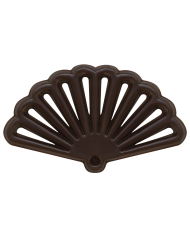 427848 - DECORAÇÃO CHOCO NEGRO LEQUE ORIENTAL 5.9X3.5CM