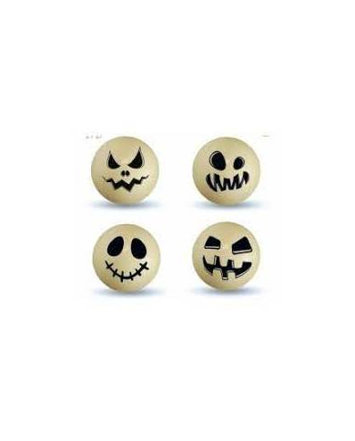 DE69884 - BOLAS DE TERROR EM CHOCOLATE BRANCO (40 UNID)