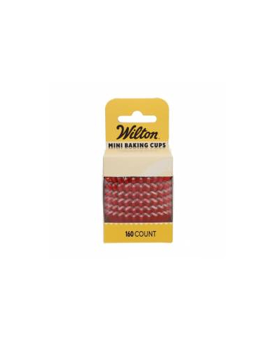 DE84642 - MINI CÁPSULAS METALIZADAS VERMELHAS WILTON (160 UNID)