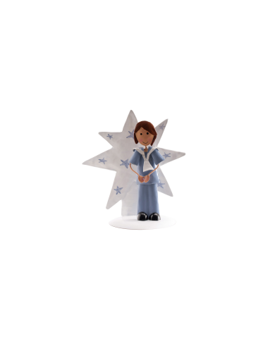315055 - MENINO COMUNHÃO ESTRELA EM METAL 16CM