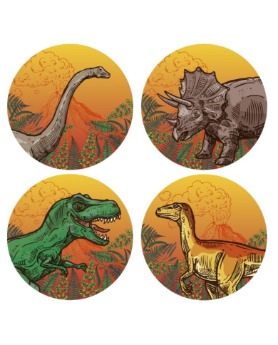 21026 - VESTE BOLACHAS D 5,8 DINOSSAUROS