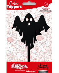 354204 - CAKE TOPPER FANTASMA NEGRO 10 X 16 CM