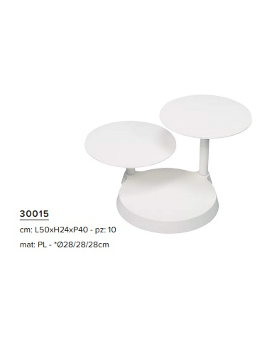 SUPORTE P/BOLOS 3 ANDARES BRANCO - 30015