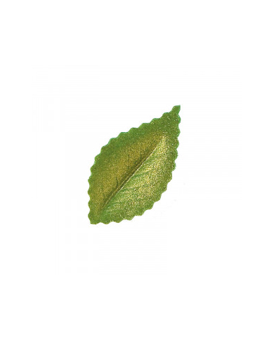 126074 - FOLHAS OBREIA VERDE METALIZADA 4,2 CM C/400