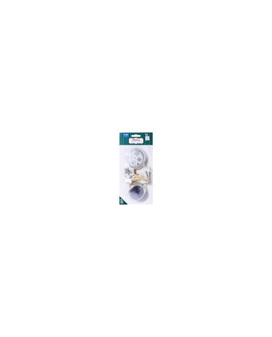 CH24CUT003 - CAPSULAS E TOPPERS FLOCOS NEVE (24UNID)