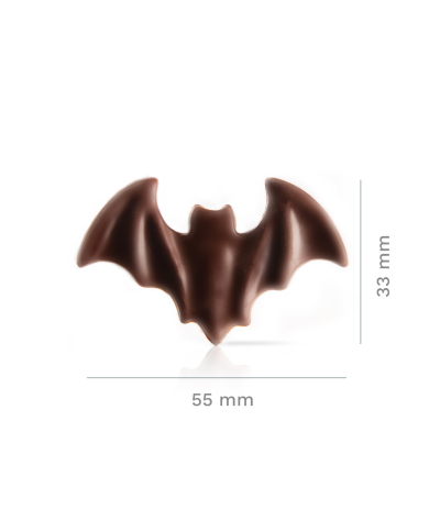 427822 - DECORAÇÃO CHOCO NEGRO MORCEGOS 55X33MM (192 UNID)