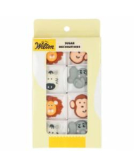 DE68954 - 8 DECORAÇÕES EM AÇÚCAR ANIMAIS SAFARI (WILTON)