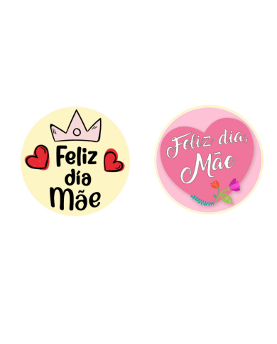 A1086 - PLACAS CHOCOLATE FELIZ DIA DA MÃE (60UNID)