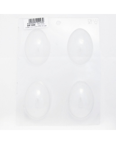 SM 1000 - MOLDE DE OVO POLYETHLENE 4 pcs 80X60 H25 MM