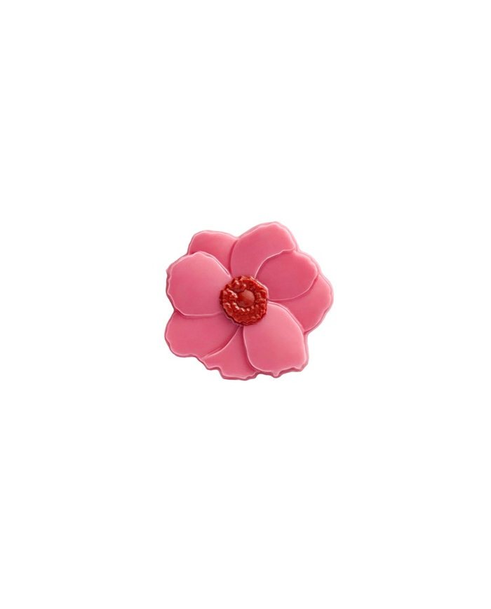 AR33405 - MAGNOLIA ROSA EM CHOCOLATE BRANCO 34X30MM (210 UNID)
