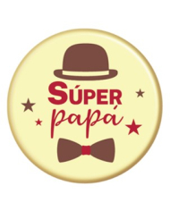 428098 PLACA CHOCOLATE BRANCO SUPER PAPÁ (72UNID)