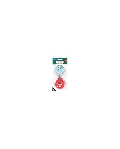 CH24BC056- CAPSULAS CUPCAKES ALUMINIO PAI NATAL E RENA (60UNID)