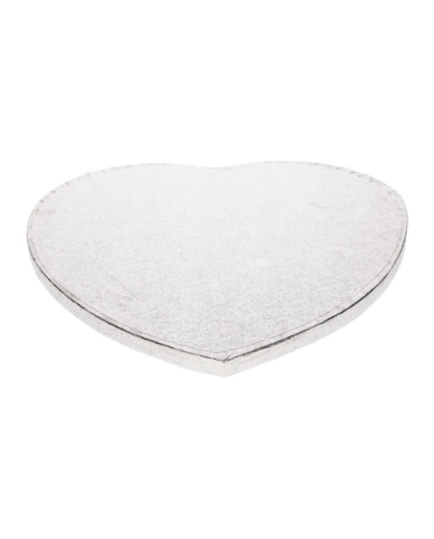 PRATO FORRADO PRATA CORAÇÃO 30 CM  - HRT11