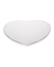 PRATO FORRADO PRATA CORAÇÃO 30 CM  - HRT11