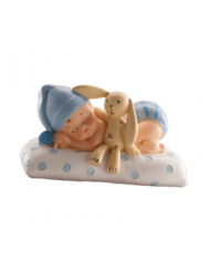 310114 - MENINO DE BAPTIZADO DEITADO C/PELUCHE