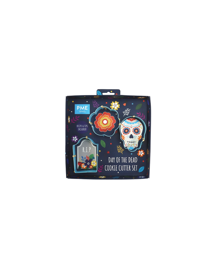 SCB705 - CORTADOR BISCOITOS HALLOWEEN DIA DOS MORTOS (CONJ 3)