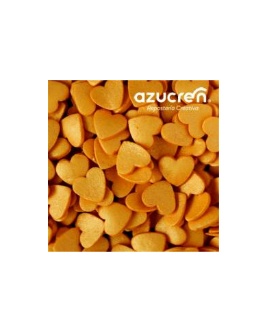 AZ01382 - CORAÇÕES EM AÇÚCAR DOURADOS 60 GR (SEM E171)