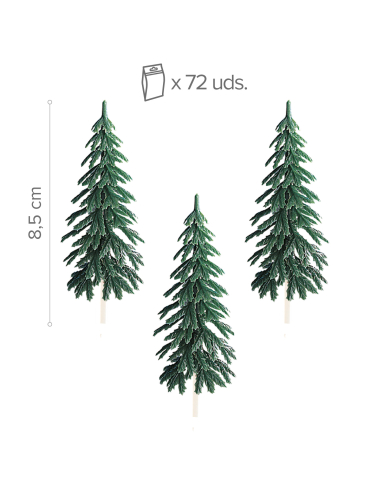 354199 - CAKE TOPPER PINHEIRO VERDE 8,5CM (72 UNID)